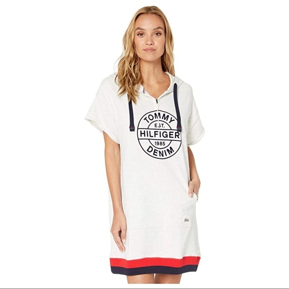 Short Sleeve Hoodie Dress Online Sales 